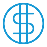 Icon illustration of a dollar sign.