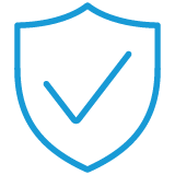 Icon illustration of a shield.