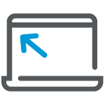 Icon showing a laptop
